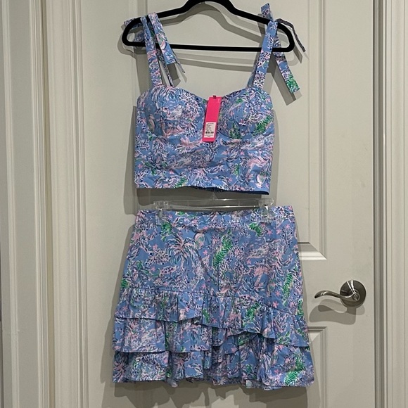 Lilly Pulitzer NWT Rosalie Set Peri Blue The Turtle Package Size 10 - Picture 2 of 7